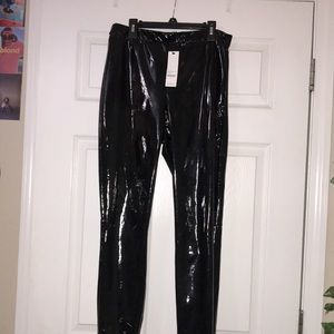 Black Plastic Pants